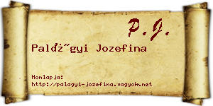 Palágyi Jozefina névjegykártya